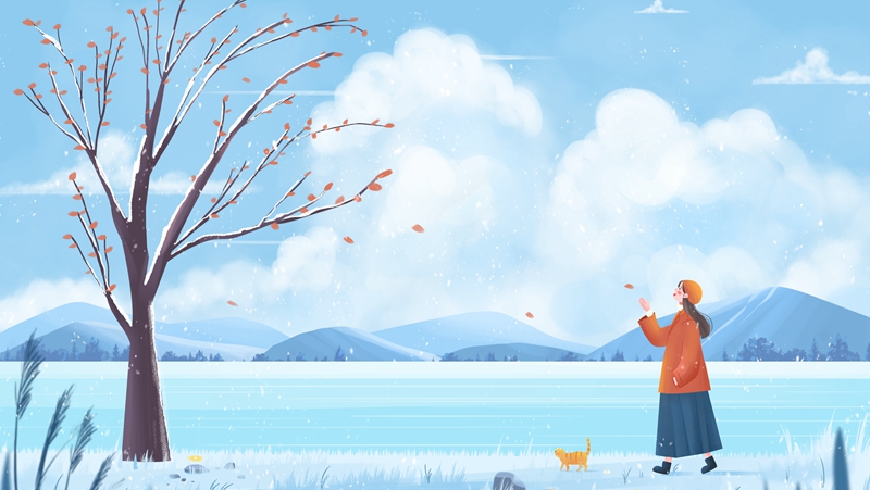 摄图网_402403812_冬天风景女孩和猫湖边散步天空云风景背景（非企业商用）.jpg